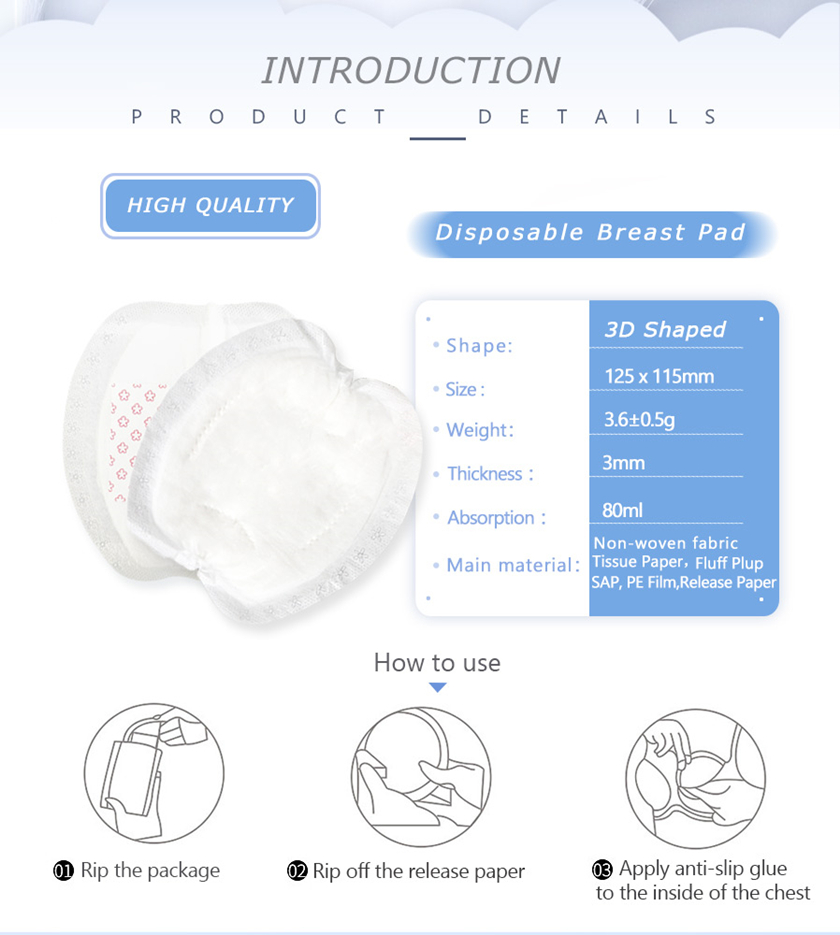 Super Absorption Comfortable Disposable Maternity Breast Pads